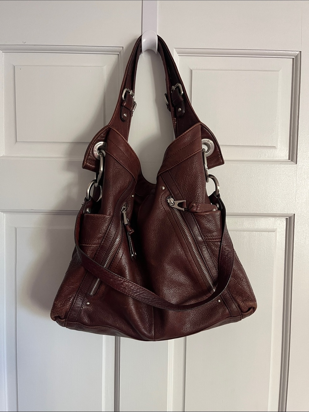 B. Makowsky Leather Hobo Bag